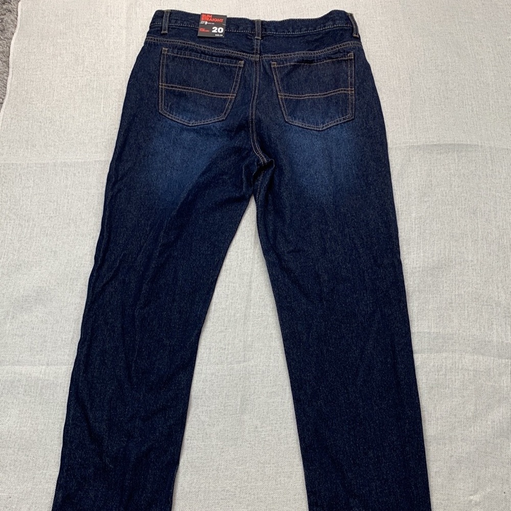 Epic Threads Big Boys Rip and Repair Slim Straight Denim Jeans Size 8 - Picture 3 of 11